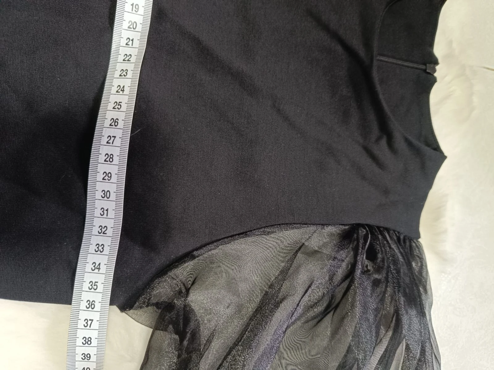 vestido preto mangas abauladas - robe mangas organza bufantes – photo 10